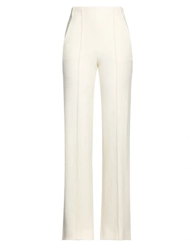 Chloé Woman Pants Off White Size 8 Virgin Wool