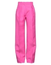 Valentino Garavani Woman Pants Fuchsia Size 10 Virgin Wool, Silk In Pink