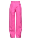 Valentino Garavani Pink Pp Collection Woman Pants Fuchsia Size 12 Virgin Wool, Silk In Pink