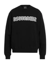 Dsquared2 Man Sweatshirt Black Size M Cotton, Elastane