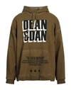 Dsquared2 Man Sweatshirt Military Green Size Xl Cotton, Lyocell, Elastane In Green