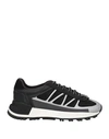 Maison Margiela Mm22 Lace-up Sneakers With Two-toned Detail In Black