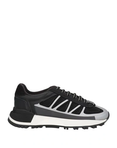 MAISON MARGIELA MAISON MARGIELA WOMAN SNEAKERS BLACK SIZE 6 SOFT LEATHER, TEXTILE FIBERS