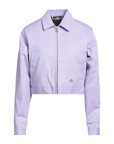Dickies Woman Jacket Lilac Size Xs Polyester, Cotton In Purple