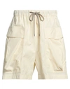 Covert Man Shorts & Bermuda Shorts Cream Size M Nylon, Cotton In White