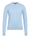 Armani Exchange Man Sweater Light Blue Size S Cotton, Cashmere
