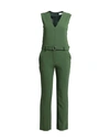 Ottod'ame Woman Jumpsuit Military Green Size 4 Polyester, Viscose, Elastane