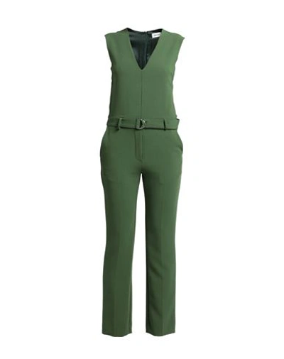Ottod'ame Woman Jumpsuit Military Green Size 4 Polyester, Viscose, Elastane In Green