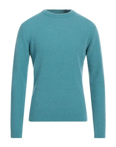 Wool & Co Man Sweater Pastel Blue Size M Wool, Polyamide In Blue
