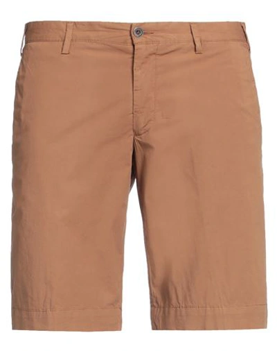 Lardini Man Shorts & Bermuda Shorts Brown Size 38 Cotton, Elastane