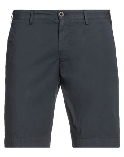 Lardini Man Shorts & Bermuda Shorts Navy Blue Size 32 Cotton, Elastane