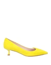 Roger Vivier Woman Pumps Yellow Size 9 Soft Leather