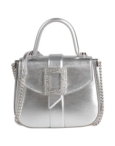 Roger Vivier Woman Handbag Silver Size - Soft Leather
