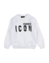 Dsquared2 Toddler Boy Sweatshirt White Size 6 Cotton, Elastane In White