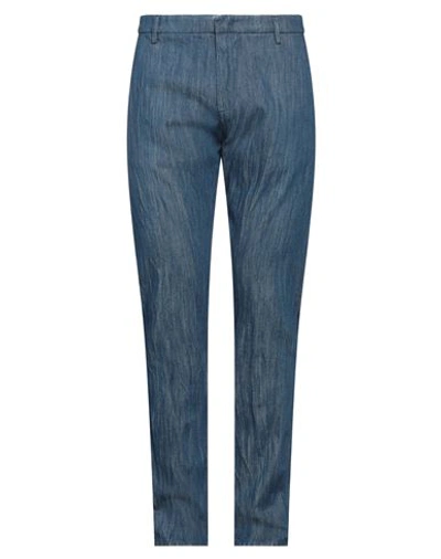 Dondup Man Denim Pants Blue Size 33 Cotton