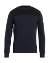 Three Stroke Man Sweatshirt Midnight Blue Size S Cotton, Polyester