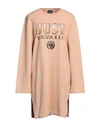 Just Cavalli Woman Mini Dress Sand Size S Cotton, Elastane In Beige