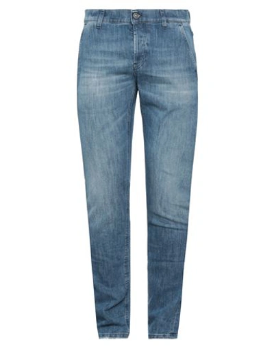 Dondup Man Jeans Blue Size 34 Cotton, Elastomultiester