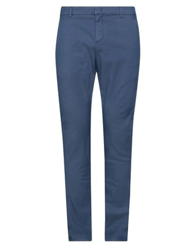 Dondup Man Pants Blue Size 35 Cotton, Polyamide, Elastane