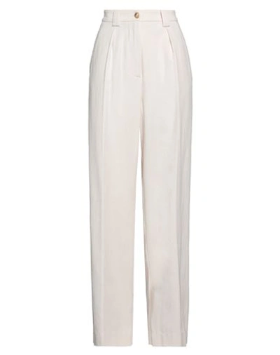 Essentiel Antwerp Woman Pants Cream Size 2 Cotton In White