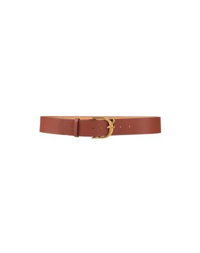 Dsquared2 Woman Belt Brown Size 34 Soft Leather In Brown