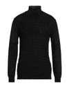 Officina 36 Man Turtleneck Black Size S Virgin Wool, Acrylic