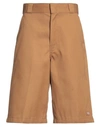 Dickies Man Shorts & Bermuda Shorts Tan Size 33 Polyester, Cotton In Brown