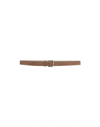 At.p.co At. P.co Man Belt Khaki Size 43 Soft Leather In Beige