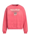Guess Man Sweatshirt Coral Size M Cotton In Red