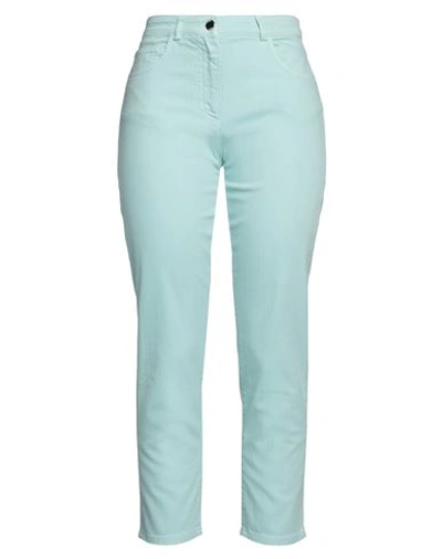 Seventy Sergio Tegon Seventy Venezia Woman Jeans Light Green Size 8 Cotton, Elastane