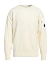 C.p. Company C. P. Company Man Sweater Ivory Size 44 Wool, Polyamide In White