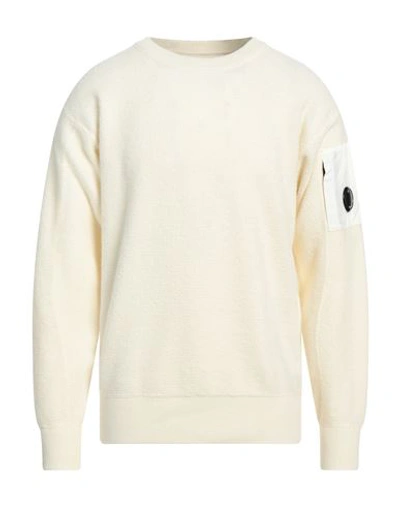 C.p. Company C. P. Company Man Sweater Ivory Size 44 Wool, Polyamide In White