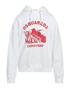 Dsquared2 Man Sweatshirt White Size L Cotton, Elastane