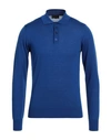 Emporio Armani Man Sweater Bright Blue Size 42 Virgin Wool