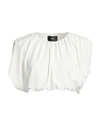 Tpn Woman Top Ivory Size M Polyester, Elastane In White