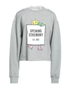 Opening Ceremony Woman Sweatshirt Light Grey Size S Cotton, Elastane