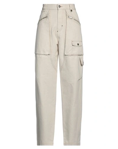 ISABEL MARANT ISABEL MARANT WOMAN PANTS BEIGE SIZE 4 COTTON, HEMP