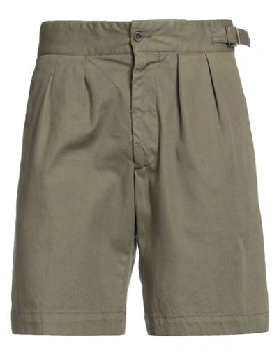 Lardini Man Shorts & Bermuda Shorts Military Green Size 40 Cotton, Elastane