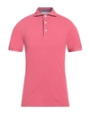 Gran Sasso Man Polo Shirt Fuchsia Size 36 Cotton In Pink