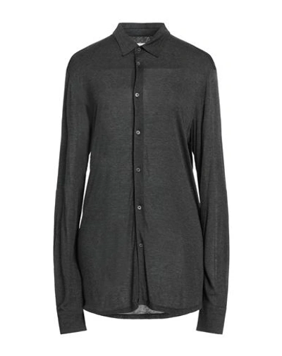 Paolo Pecora Man Shirt Lead Size 16 ½ Viscose In Grey