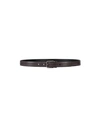 Dolce & Gabbana Man Belt Dark Brown Size 36 Soft Leather In Brown