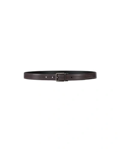 Dolce & Gabbana Man Belt Dark Brown Size 38 Soft Leather