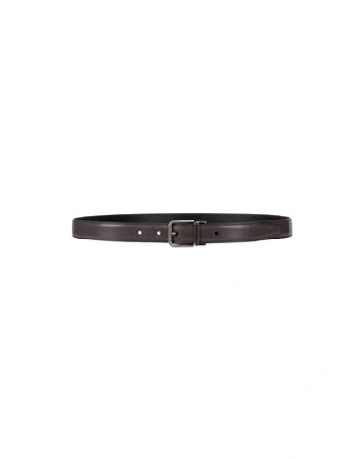 Dolce & Gabbana Man Belt Dark Brown Size 36 Soft Leather
