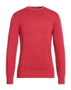 Fedeli Man Sweater Red Size 42 Cotton