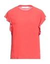 19.70 Nineteen Seventy Woman T-shirt Red Size Xs Lyocell, Cotton