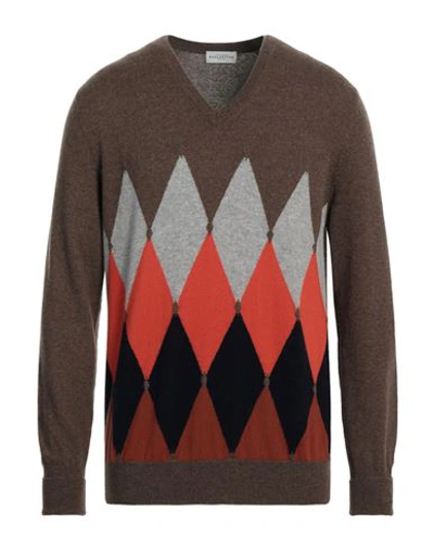 Ballantyne Man Sweater Brown Size 44 Cashmere In Brown