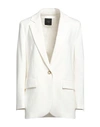 Pinko Tailored White Blazer With Adjustable Strap Detail In White