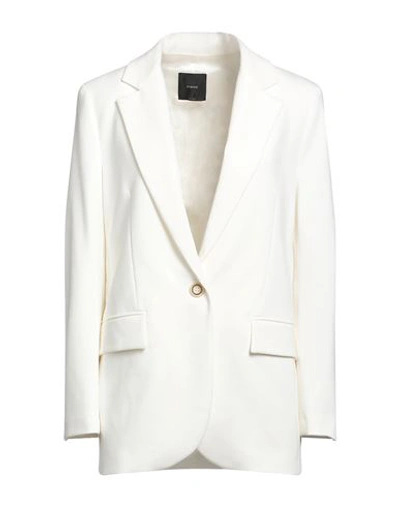 PINKO PINKO WOMAN BLAZER IVORY SIZE 10 VISCOSE, POLYAMIDE, ELASTANE