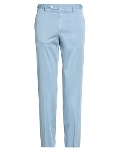 Rotasport Man Pants Light Blue Size 34 Cotton, Silk, Elastane