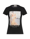 Yes Zee By Essenza Woman T-shirt Black Size Xxl Cotton